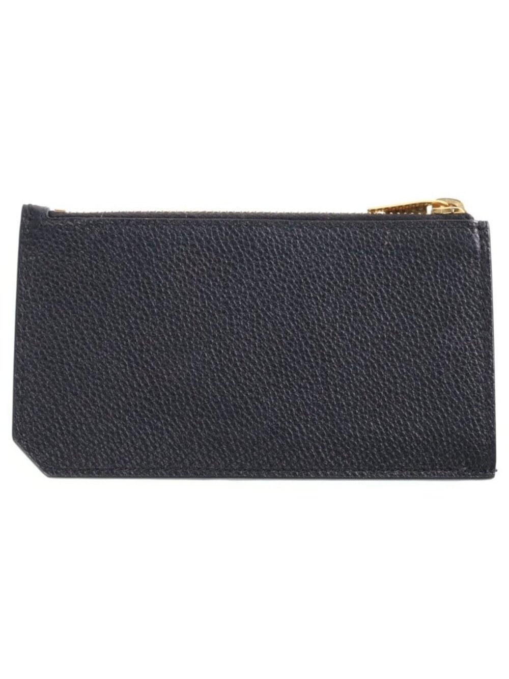 Saint Laurent Paris Embossed Leather Zip Fragment Case Black Coin Purse - Picture 2 of 6